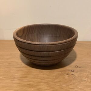 Classic Wooden Serving Bowl in Warm Brown